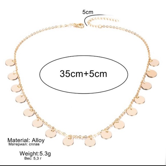 Drop Coins Charm Choker - Picture 2 of 3